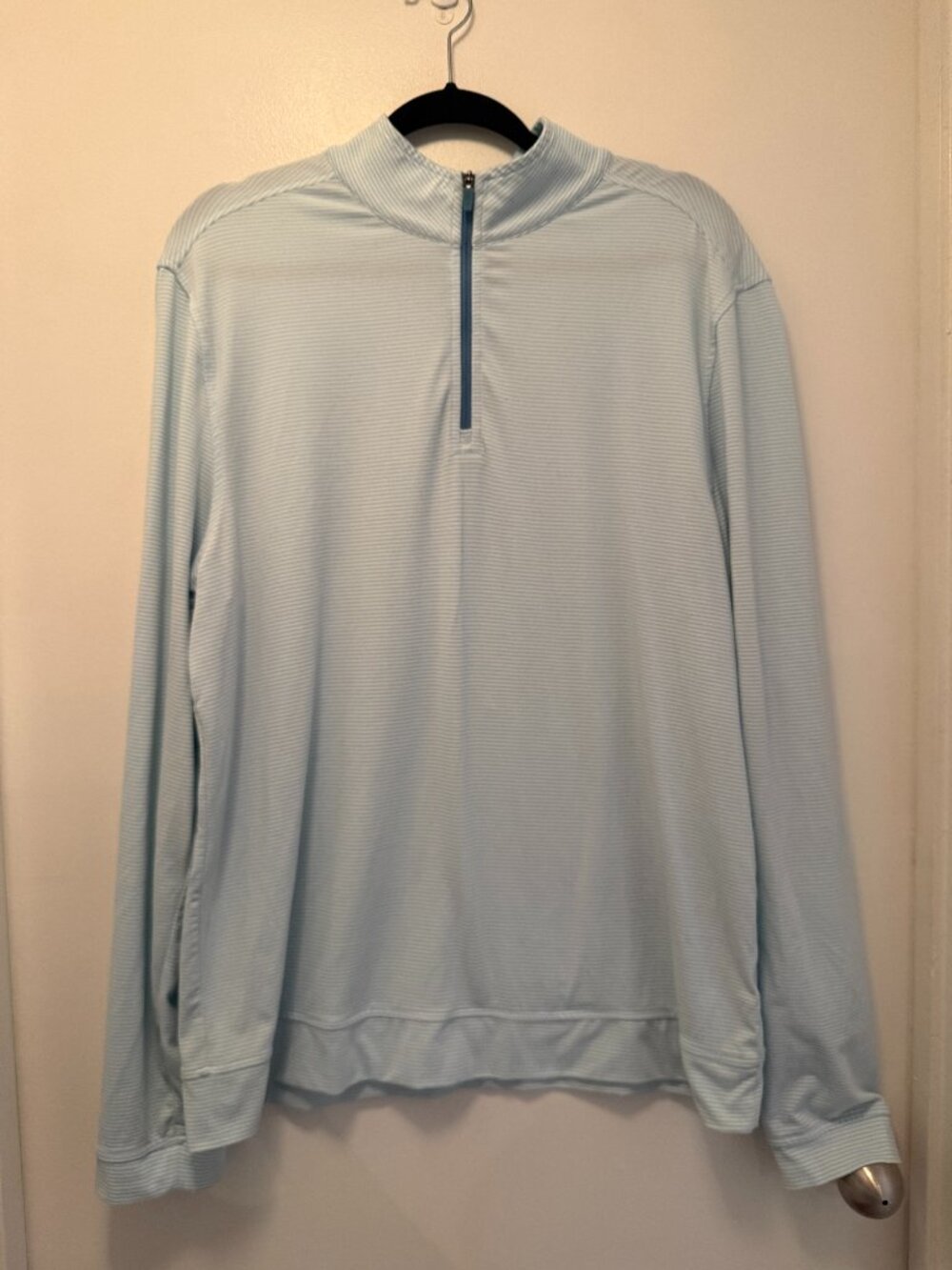 Southern Tide | Tide to Trail 1/4 Zip Pullover | Striped Blue | Men's L